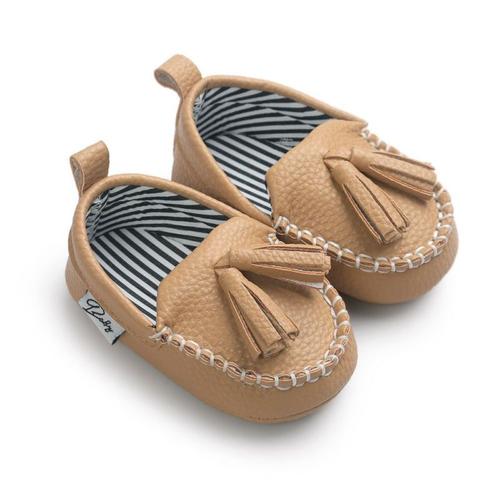 Leather Moccasin Crib Shoes for Baby