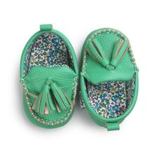 Leather Moccasin Crib Shoes for Baby
