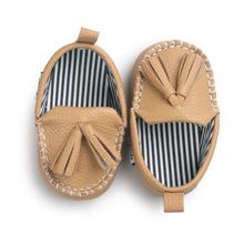Leather Moccasin Crib Shoes for Baby