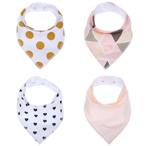 Baby Bandana Drool Bibs for Drooling and Teething 4 Pack Gift Set Unisex