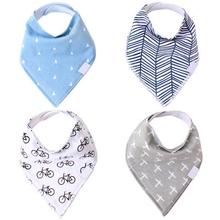 Baby Bandana Drool Bibs for Drooling and Teething 4 Pack Gift Set Unisex