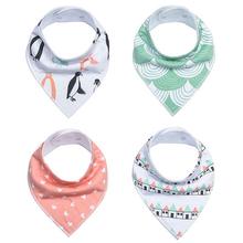 Baby Bandana Drool Bibs for Drooling and Teething 4 Pack Gift Set Unisex