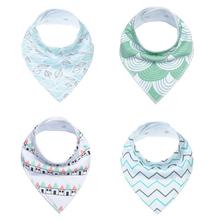 Baby Bandana Drool Bibs for Drooling and Teething 4 Pack Gift Set Unisex