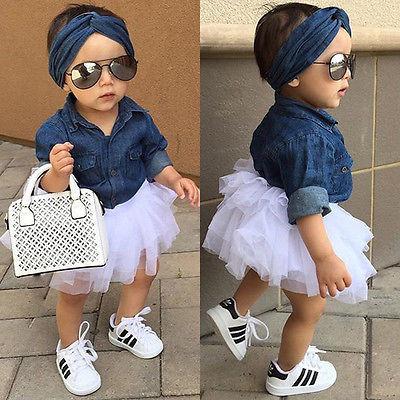 Arabella Denim Top/Tutu Skirt Set