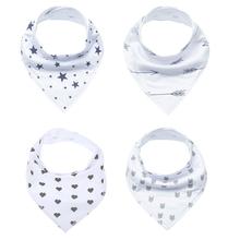 Baby Bandana Drool Bibs for Drooling and Teething 4 Pack Gift Set Unisex